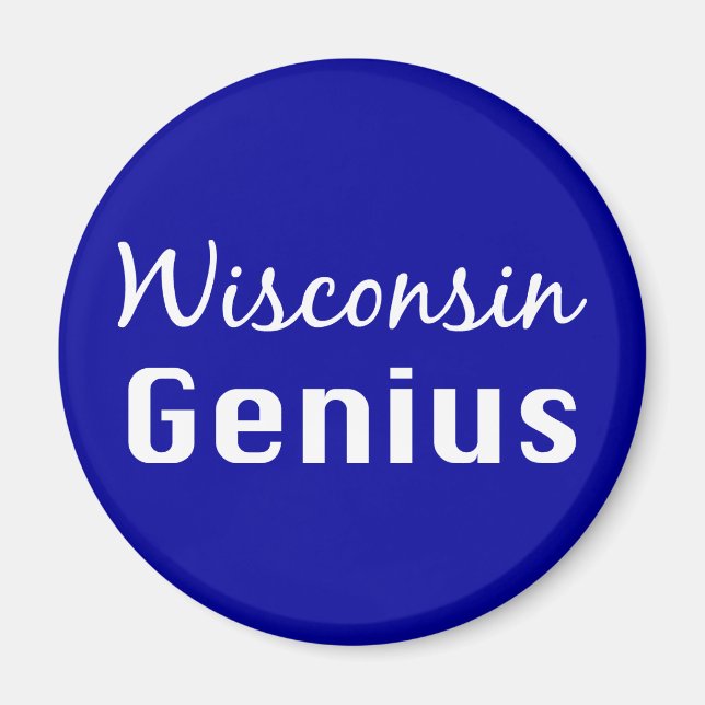 Imã Wisconsin Genius Gifts (Frente)