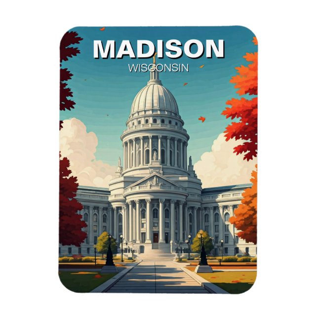 Ímã Wisconsin Madison State Capitol (Vertical)