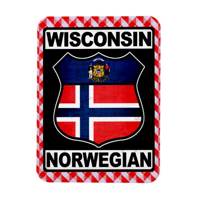 Ímã Wisconsin Norueguês American Magnet (Vertical)