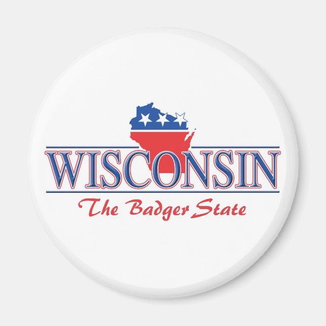 Imã Wisconsin Patriotic Magnets (Frente)