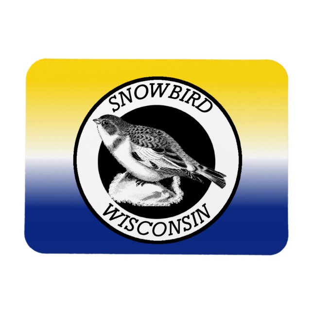 Ímã Wisconsin Snowbird (Horizontal)