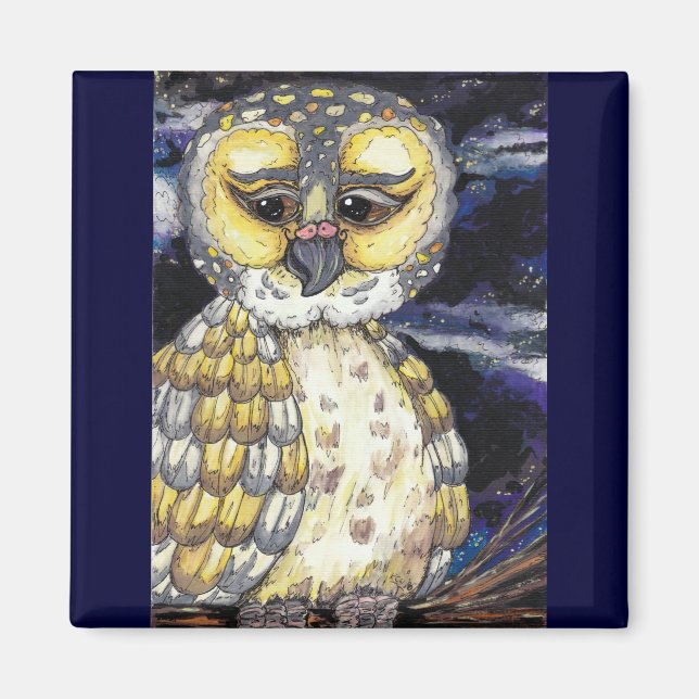 Imã Wise Old Owl Magnet (Frente)