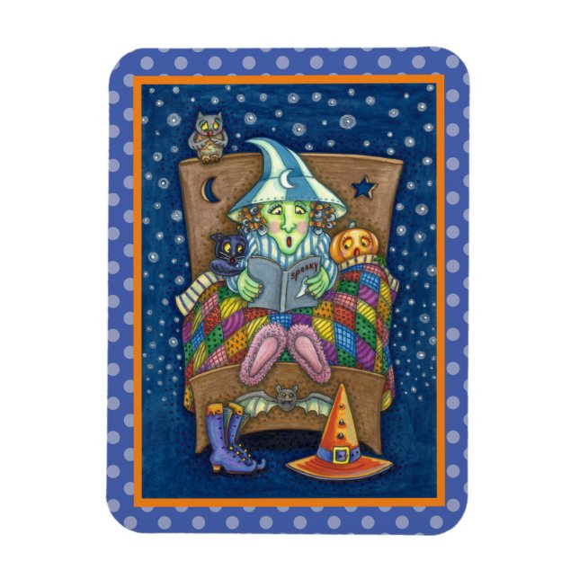 ÍMÃ WITCH DIZENDO HISTÓRIAS DE BEDTIME SPOOKY, HALLOWE (Vertical)