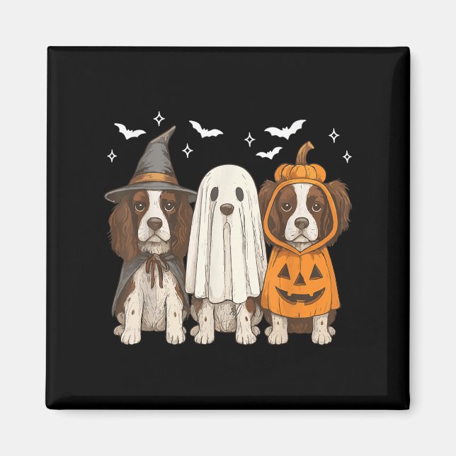 Imã Witch English Springer Spaniel Halloween Springer (Frente)