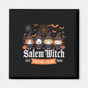 Imã Witch Est 1692 Social Club Halloween Mulheres Meni