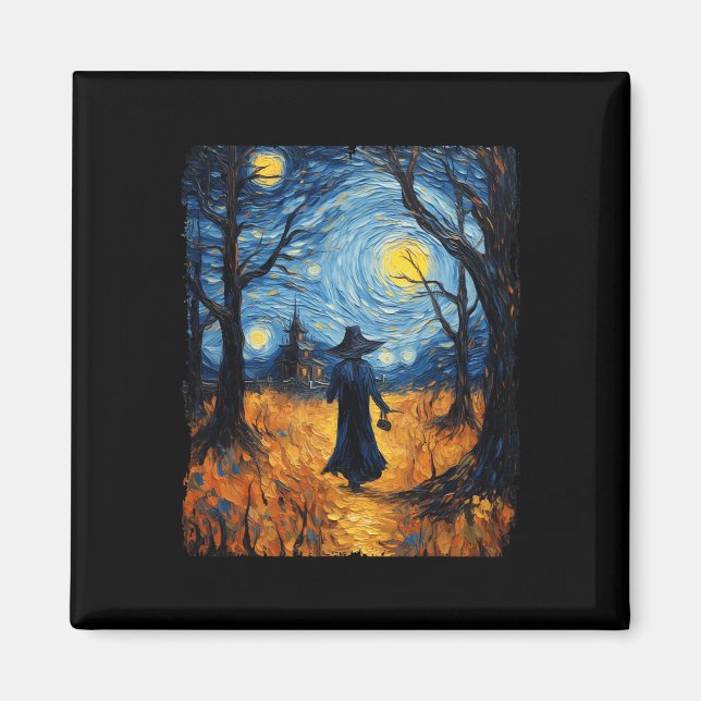 Imã Witeen Starry Night Van Gogh Costume Art (Frente)