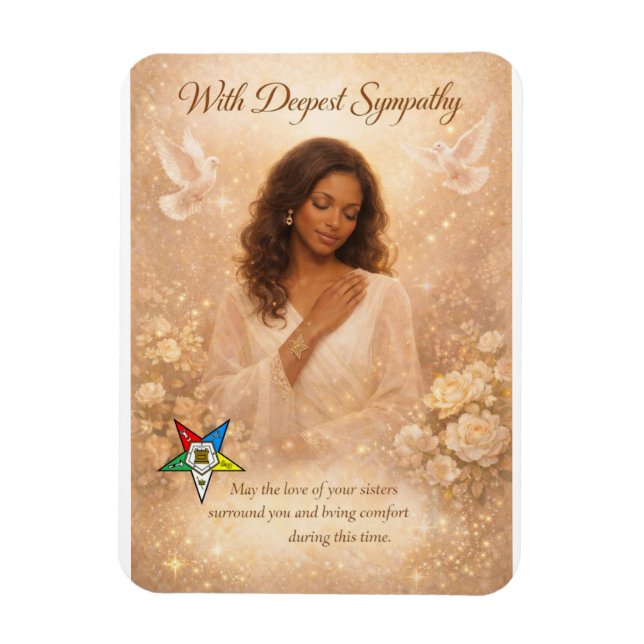 Ímã With Deepest Sympathy — Order of the Eastern Star  (Vertical)