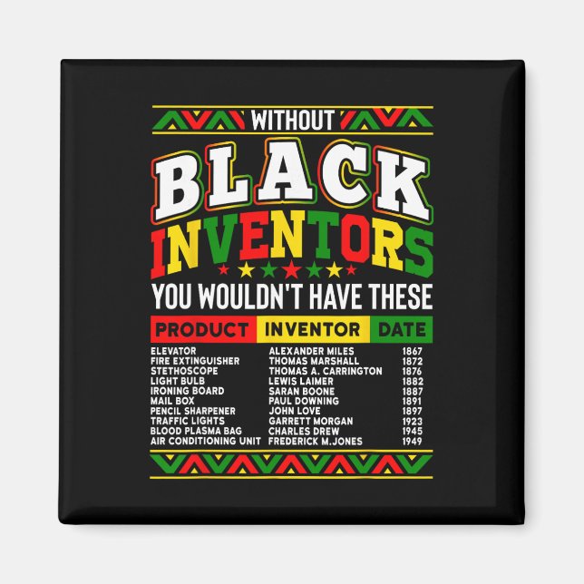 Imã Without The Black Inventors You Wouldn't Have That (Frente)