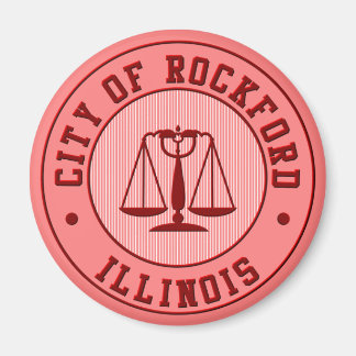 Imã WKRW Rockford Peach Baseball Team Magnet