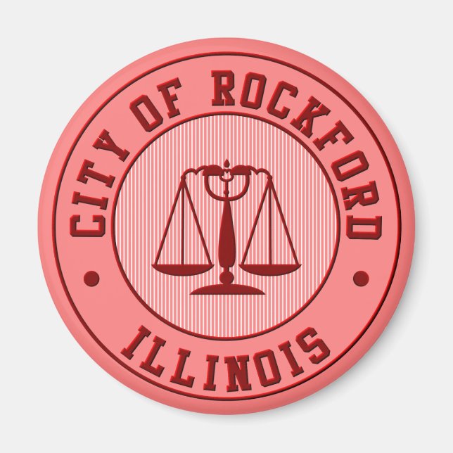 Imã WKRW Rockford Peach Baseball Team Magnet (Frente)