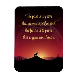 Ímã Wolf and Night Sky Ninguém é Perfeito