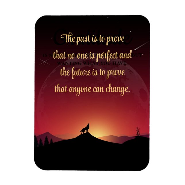 Ímã Wolf and Night Sky Ninguém é Perfeito (Vertical)