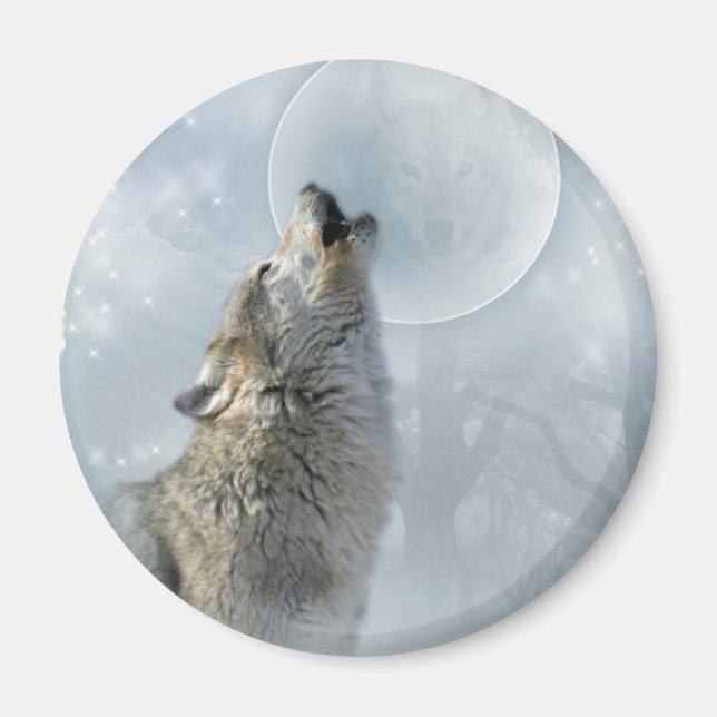 Imã Wolf Blue Moon (Frente)