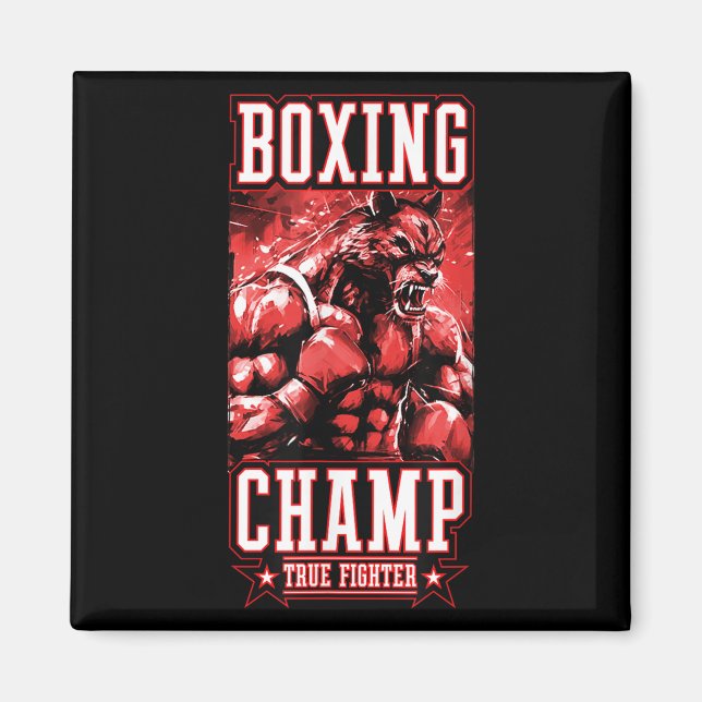 Imã Wolf Boxing Champ _ Boxer Fighter Motivation  (Frente)