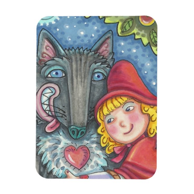 Ímã Wolf E Red Riding Hood MAGNET *Personalizar (Vertical)