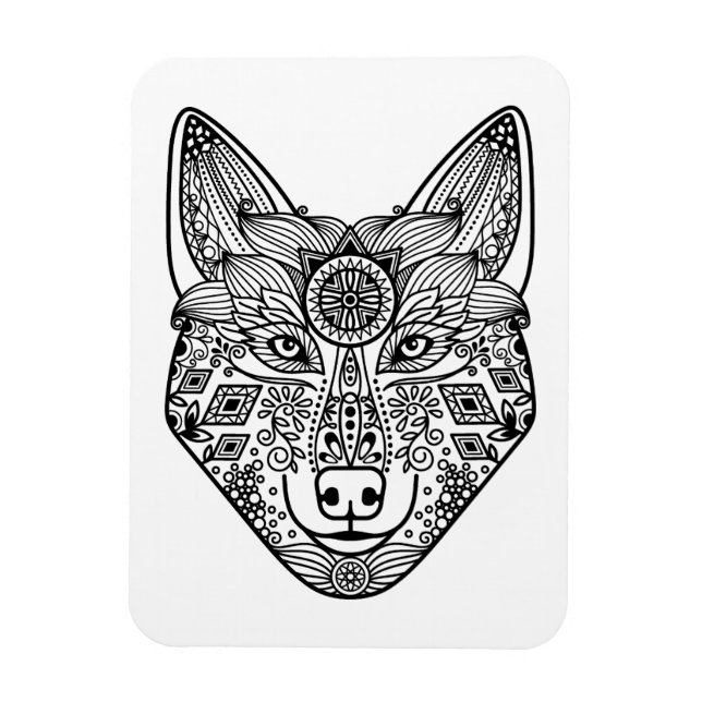 Ímã Wolf Head inspirado (Vertical)