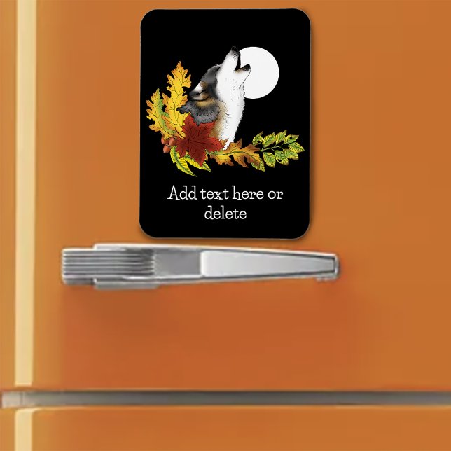 Ímã Wolf Howling Moon (Criador carregado)