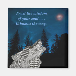 Imã Wolf Howling na Lua