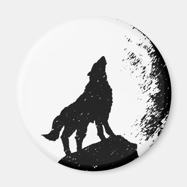 Imã Wolf & Moon Silhoutte (Frente)