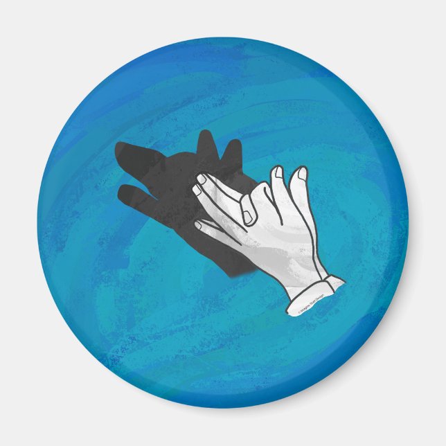 Imã Wolf On Blue (Frente)