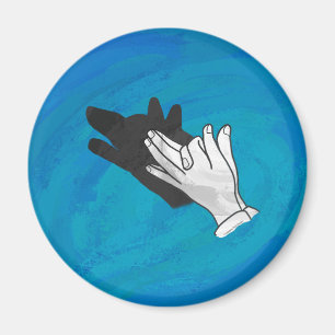 Imã Wolf Shadow em Azul