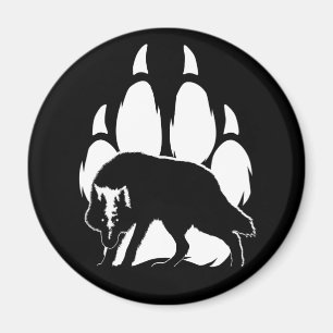 Imã Wolf Silhouette e Pegada