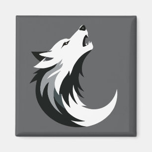 Imã Wolf Vetor Art Animal Modern Urban City Graphic