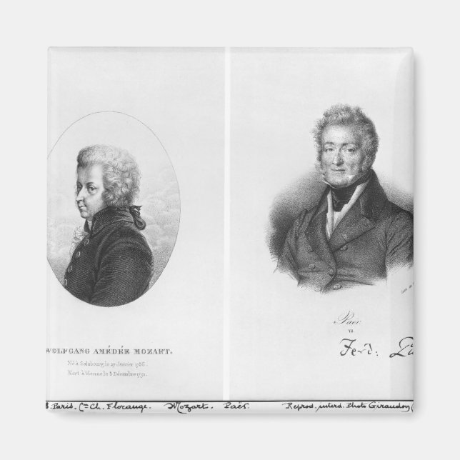 Imã Wolfgang Amedeus Mozart e Ferdinando Paer (Frente)