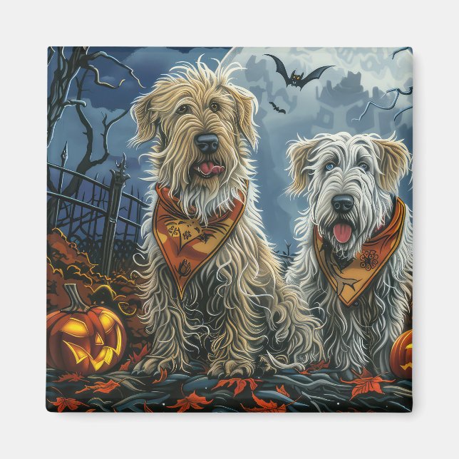 Imã Wolfhound Halloween Spooky (Frente)