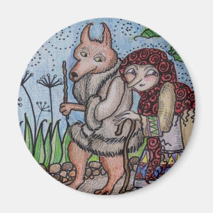 Imã Wolfie vai para uma arte popular do ucraniano da