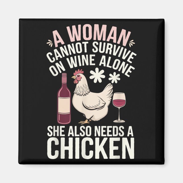 Imã Woman Cannot Survive Wine Alone She Needs Chicken  (Frente)
