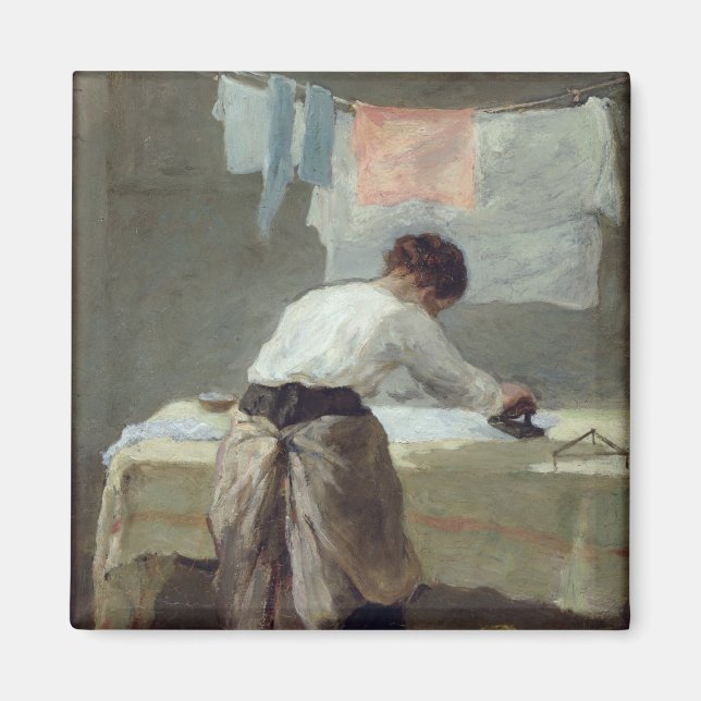 Imã Woman Ironing (Frente)