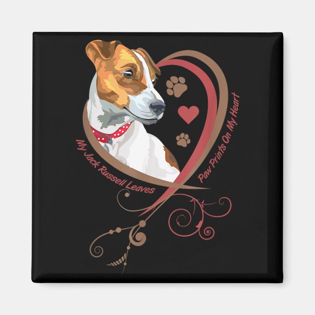 Imã Womans Jack Russell Terrier Shirt Parson Russell T (Frente)
