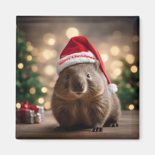 Imã "Wombat Wonderland: A Cozy Christmas Eve"