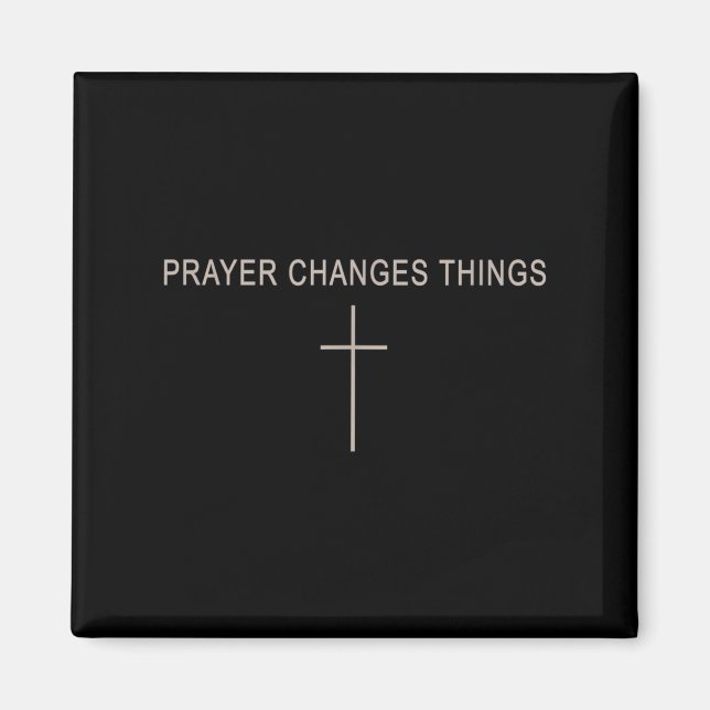 Imã Women Prayer Changes Things Christian Minimalist T (Frente)