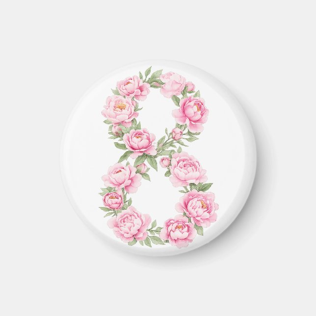 Imã Women’s Day Peony Flower for March 8  (Frente)