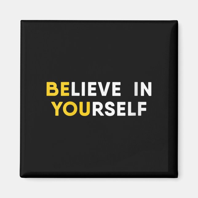 Imã Womens Believe In Yourself Motivation Quote V-neck (Frente)