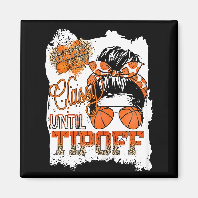 Imã Womens Cly Until Tip-off Funny Quote Basketball Me (Frente)