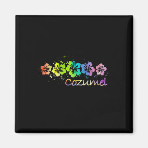 Imã Womens Cozumel, México Watercolor Beach & Surf