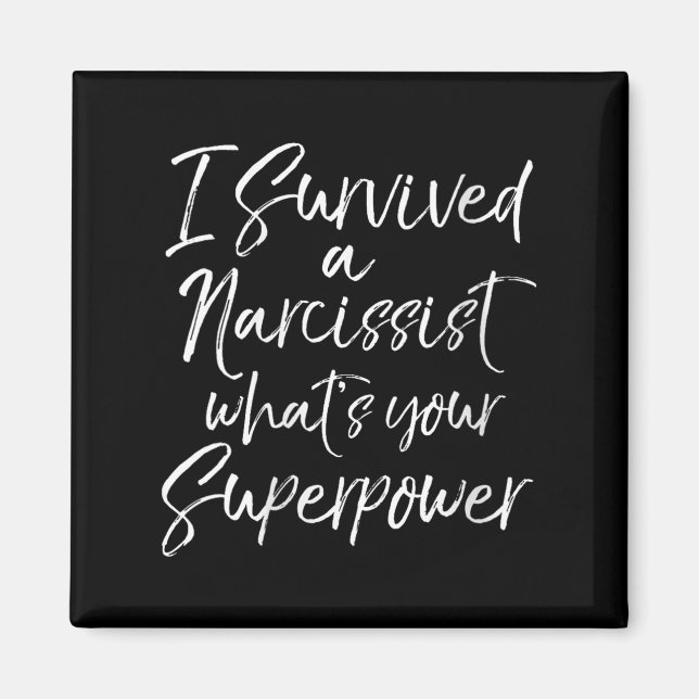Imã Womens Funny Divorce I Survived A Narcissist What' (Frente)