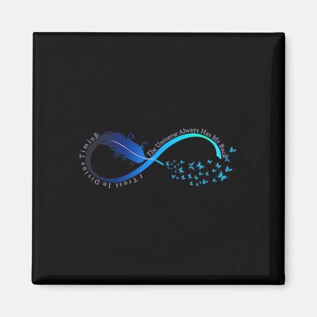 Imã Womens Infinity Symbol Retro Forever Sitivity Moti (Frente)