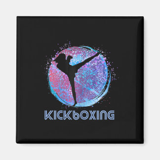 Imã Womens Kickboxing Kickboxer Birthday Silhouette Bl