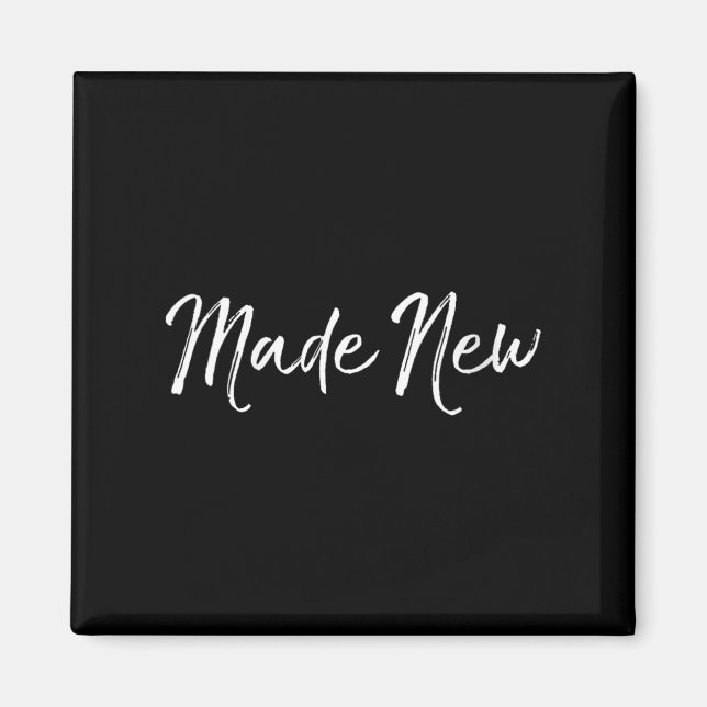 Imã Womens Made New Salvation Quote Faith Christian Ba (Frente)