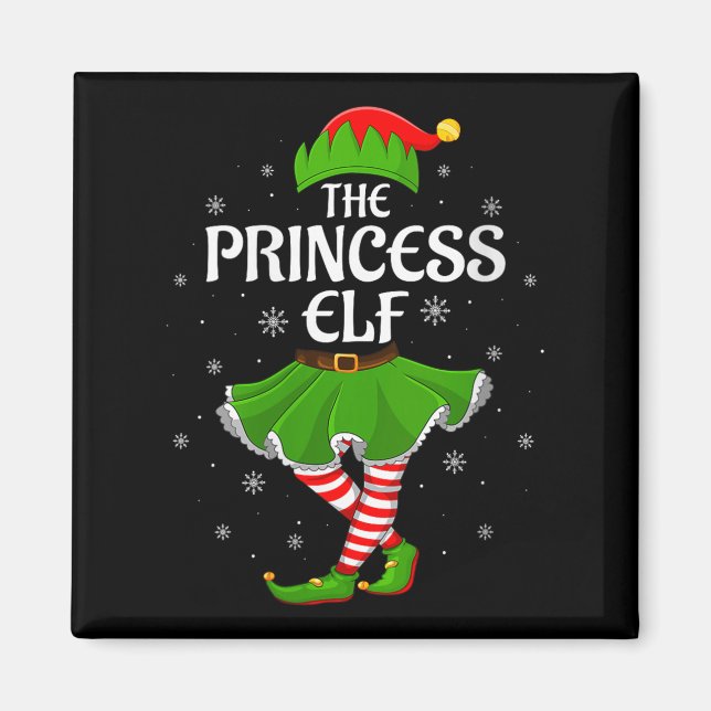 Imã Womens Princess Elf Christmas Family Girls Women E (Frente)