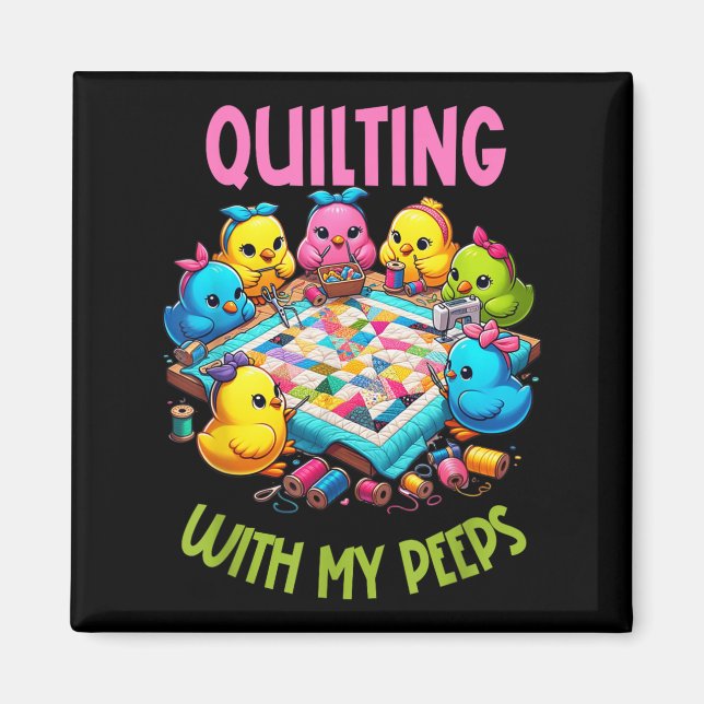 Imã Womens Quilting With My Funny Quilting Gift For Wo (Frente)