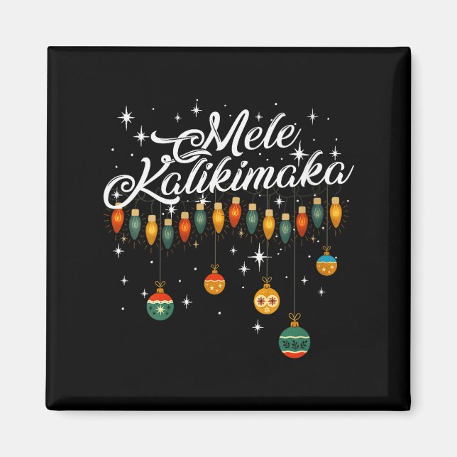 Imã Womens Retro Mele Kalikimaka Hawaiian Family Chris (Frente)