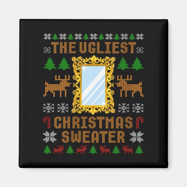 Imã Womens The Ugliest Christmas Sweater With An Image (Frente)