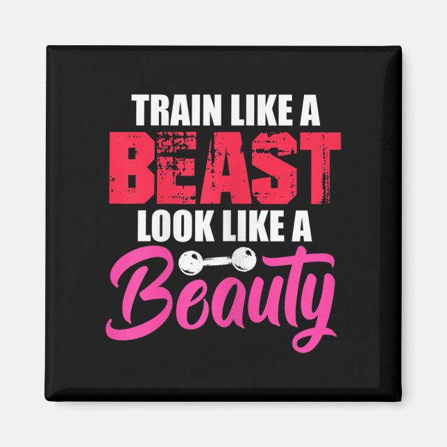 Imã Womens Train Like A Look Like A Beauty Gym Workout (Frente)
