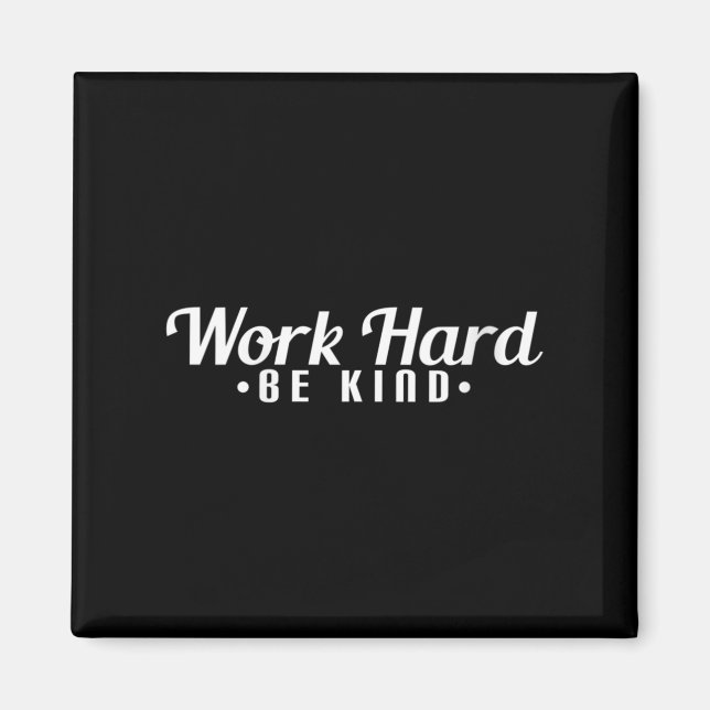 Imã Womens Work Hard Be Kind Motivational V-neck  (Frente)