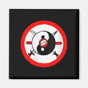 Imã Womens Yin Yang Tai Chi Artes Marciais Espada E Fi
